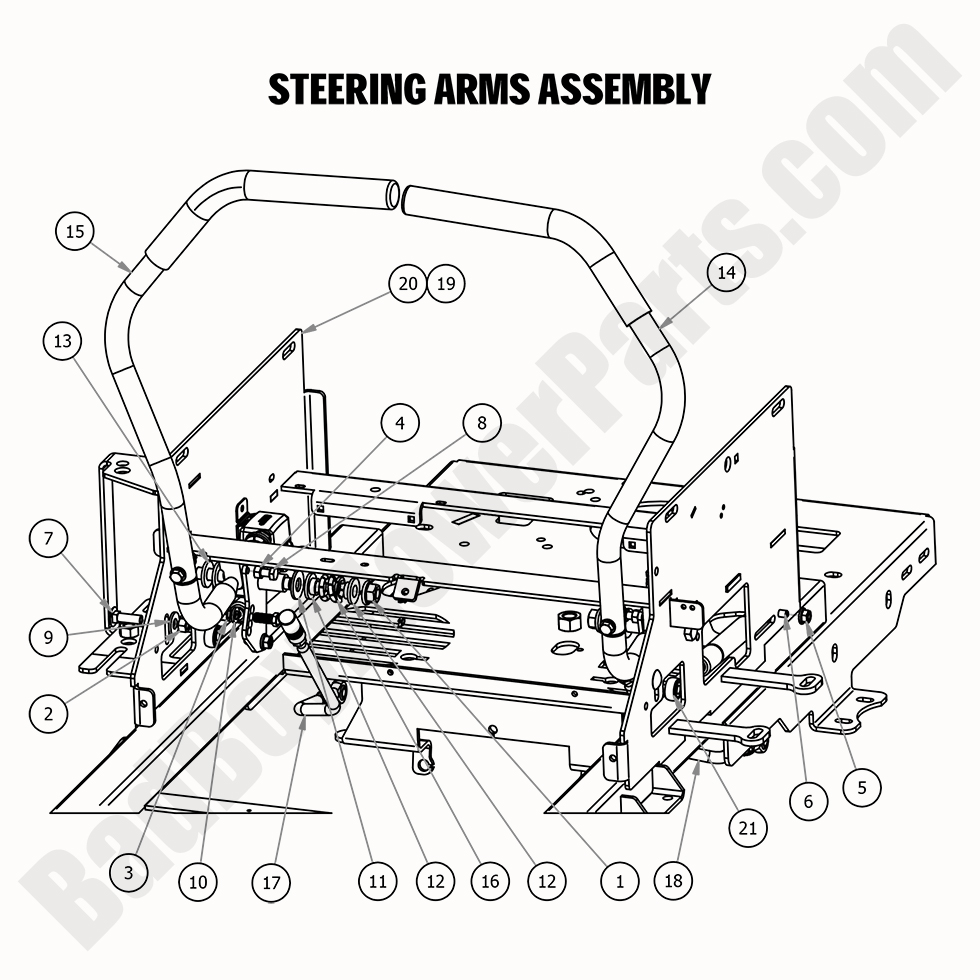 2275 - Bad Boy Mower Parts Lookup > 2020 > MZ & MZ Magnum > Steering Arm Assembly